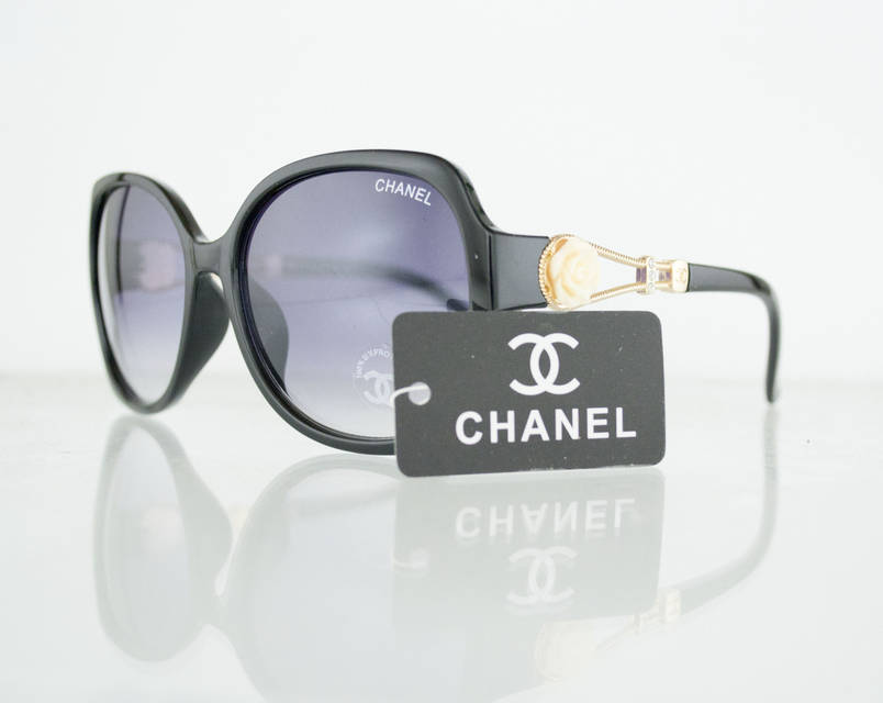 Окуляри жіночі сонцезахисні брендові Chanel (Шанель) - Чорні - 302, фото 1