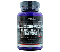 Хондропротектор для суставов и связок Glucosamine Chondroitin MSM 90 таблеток Ultimate Nutrition (00365-01)