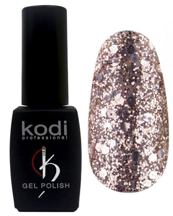 Гель-лак для нігтів Kodi Professional Shine №SH001 Рожеве золото з глитером 8 мл, фото 1