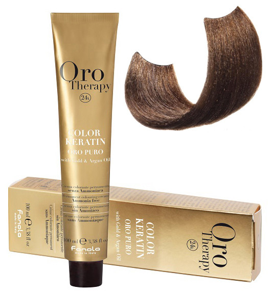 Крем-фарба безаміачна для волосся Fanola Oro Therapy №7/31 Blonde sandy 100 мл