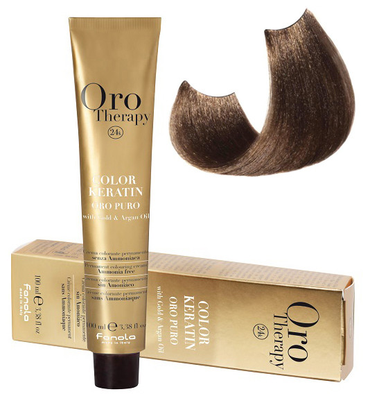 Крем-фарба безаміачна для волосся Fanola Oro Therapy №8/00 Intense light blonde 100 мл, фото 1