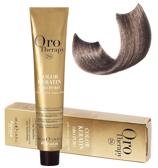 Крем-фарба безаміачна для волосся Fanola Oro Therapy №8/1 Light Blonde Ash 100 мл