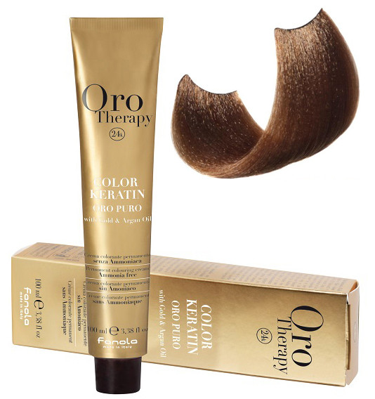 Крем-фарба безаміачна для волосся Fanola Oro Therapy №8/3 Light Blonde Golden 100 мл, фото 1