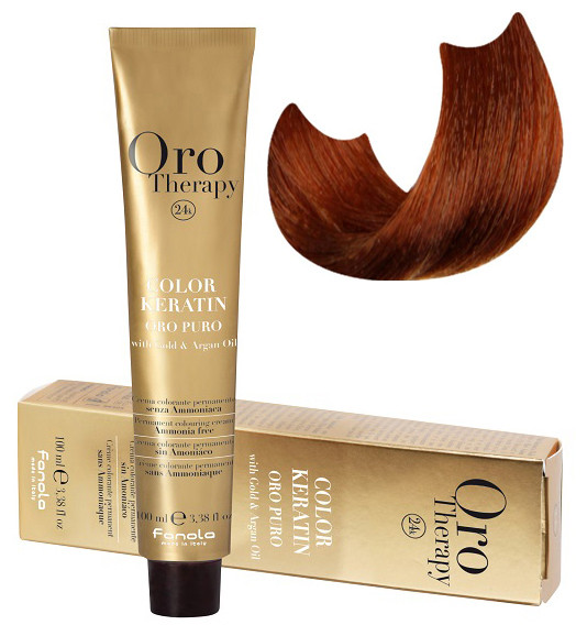Крем-фарба безаміачна для волосся Fanola Oro Therapy №8/4 Light blonde copper 100 мл