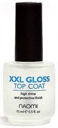 Покриття фінішне для блиску Naomi XXL Mega Gloss Top Coat 15 мл