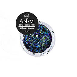 Дзеркальна пудра ANVI Professional YUKI №17 Malachite Affection 1.2 г