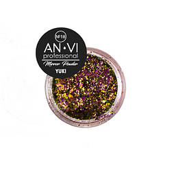 Дзеркальна пудра ANVI Professional YUKI №18 Mellow Mulberry 1.2 г