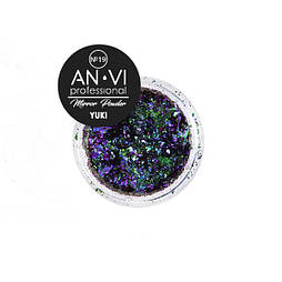 Дзеркальна пудра ANVI Professional YUKI №19 Marvel Nephrite 1.2 г