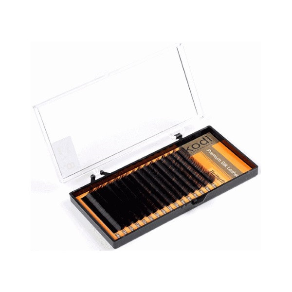 Вії для нарощення, чорні Kodi Professional Butterfly № В.0.07 16 рядів 10 мм, фото 1