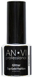 Закріплювач ANVI Glitter Top Gold Fashion 9 мл