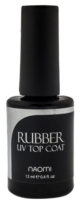 Закріплювач для гель-лаку каучуковий Naomi Rubber UV Top Coat 12 мл, фото 1