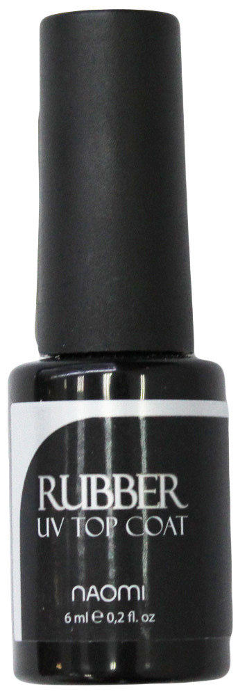 Закріплювач для гель-лаку каучуковий Naomi Rubber UV Top Coat 6 мл, фото 1