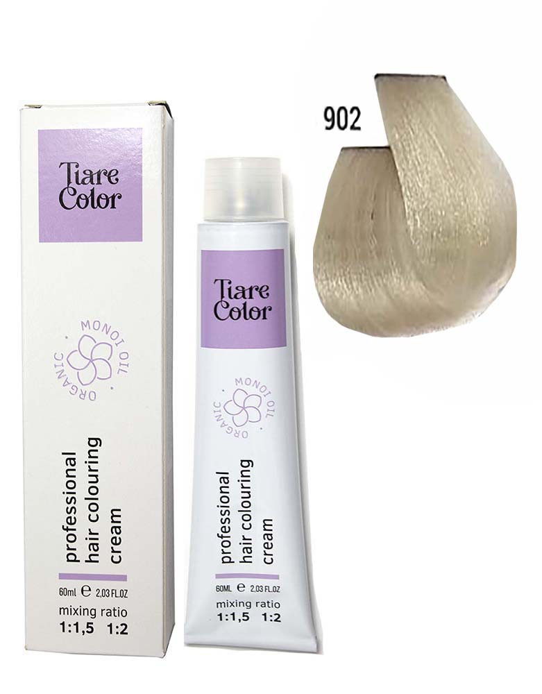 Крем-фарба для волосся Tiare Color №902 Platinum blonde superlightner 60 мл