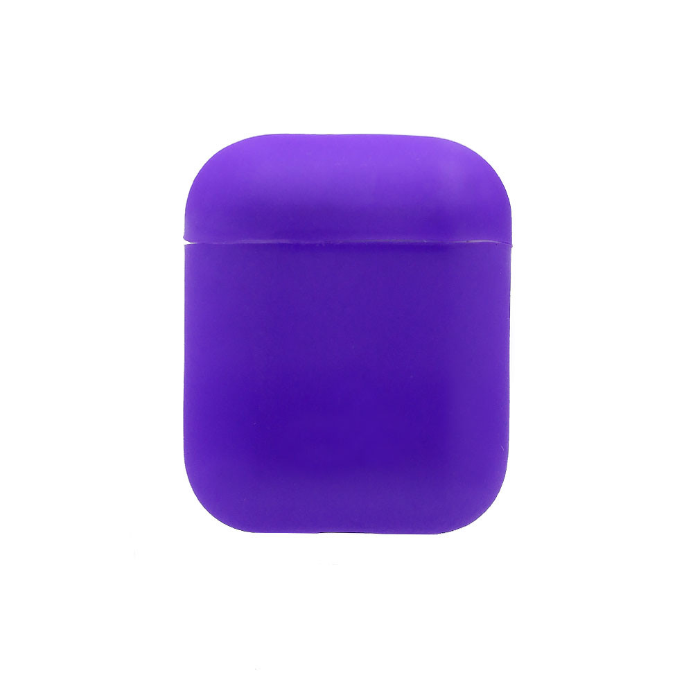 Чохол для навушників AirPods 1/2 (тонкий) фіолетовий неон, фото 1