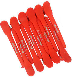 Затискач для волосся Tony & Guy червоний 12 шт