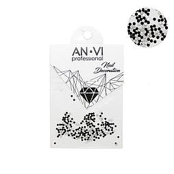 Камінці сваровських ANVI PIXI №4 чорні 200 шт