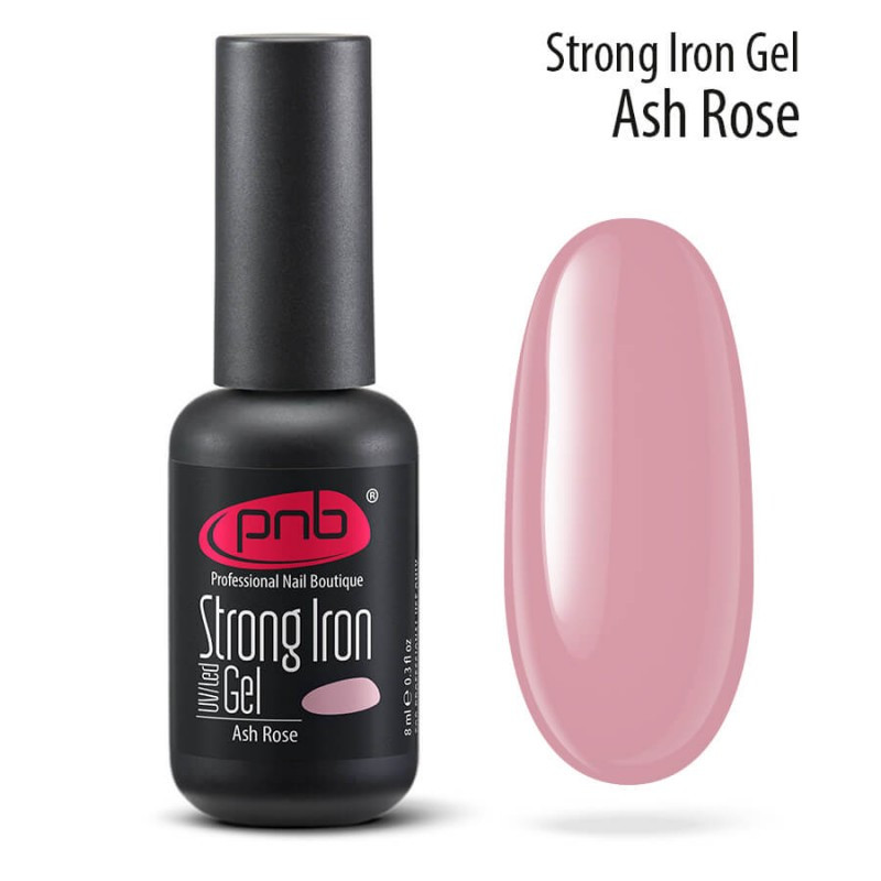 Гель моделювальний PNB Strong iron gel ash rose попелясто рожевий 8 мл