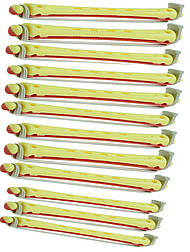 Бігуді-коклюшки Sibel жовто-червоні 12 шт