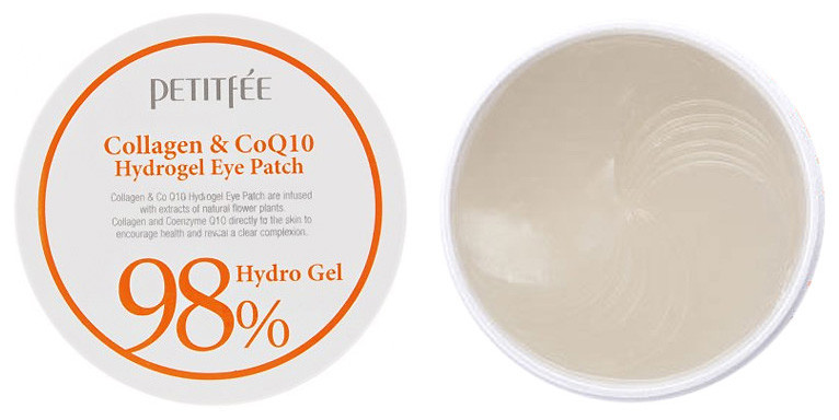 Патчі гідрогелеві під очі Petitfee Collagen & Co Q10 60 шт, фото 1