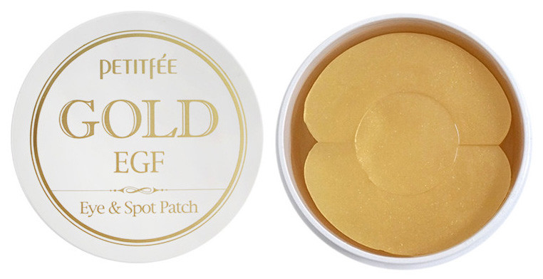 Патчі гідрогелеві під очі Petitfee Gold & EGF Eye & Sport 60 шт + 30 точкових, фото 1