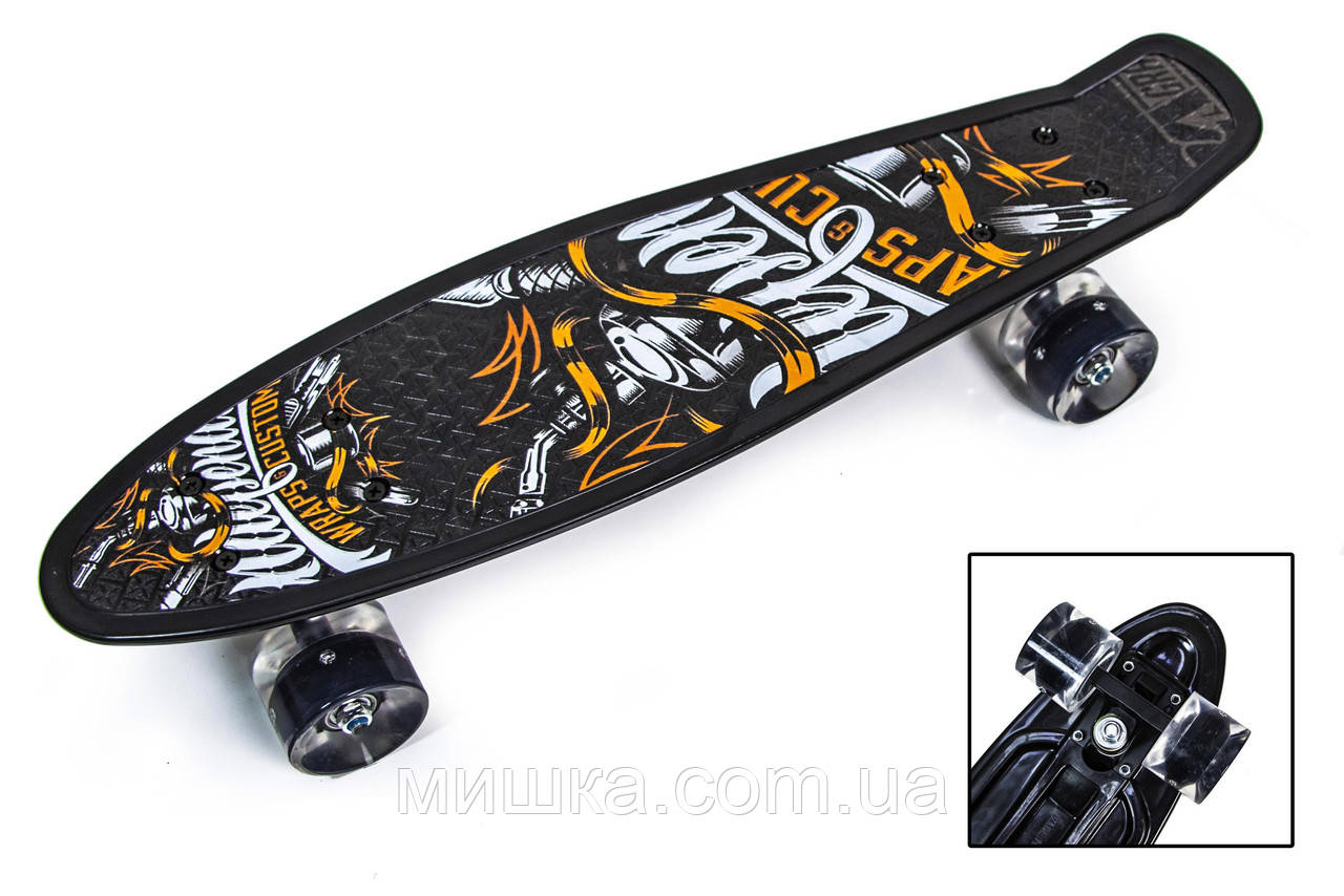 Пенніборд 22" колеса "INDEPENDENT" з чорними світними колесами, фото 1