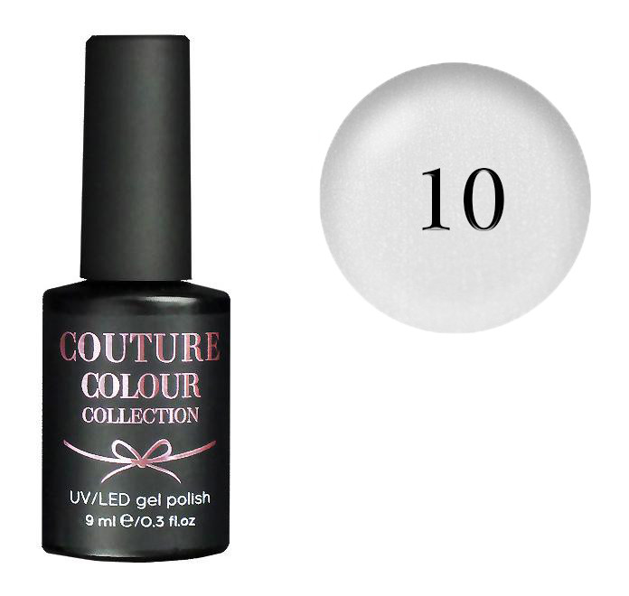 Гель-лак для нігтів Couture Colour Soft Nude №10 Молочний з перламутром напівпрозорий 9 мл, фото 1