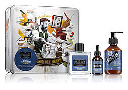 Набір подарунковий для догляду за бородою з 3-х предметів Proraso beard kit Azur Lime