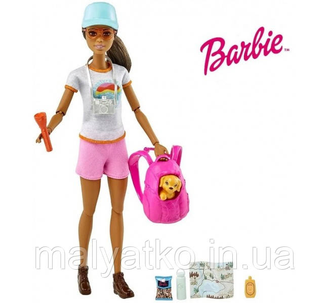Лялька Barbie Hiking Барбі турист піші прогулянки з вихованцем, фото 1