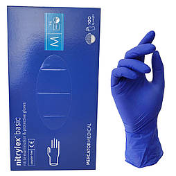 Рукавички нітрілові NITRYLEX сині M 100 шт