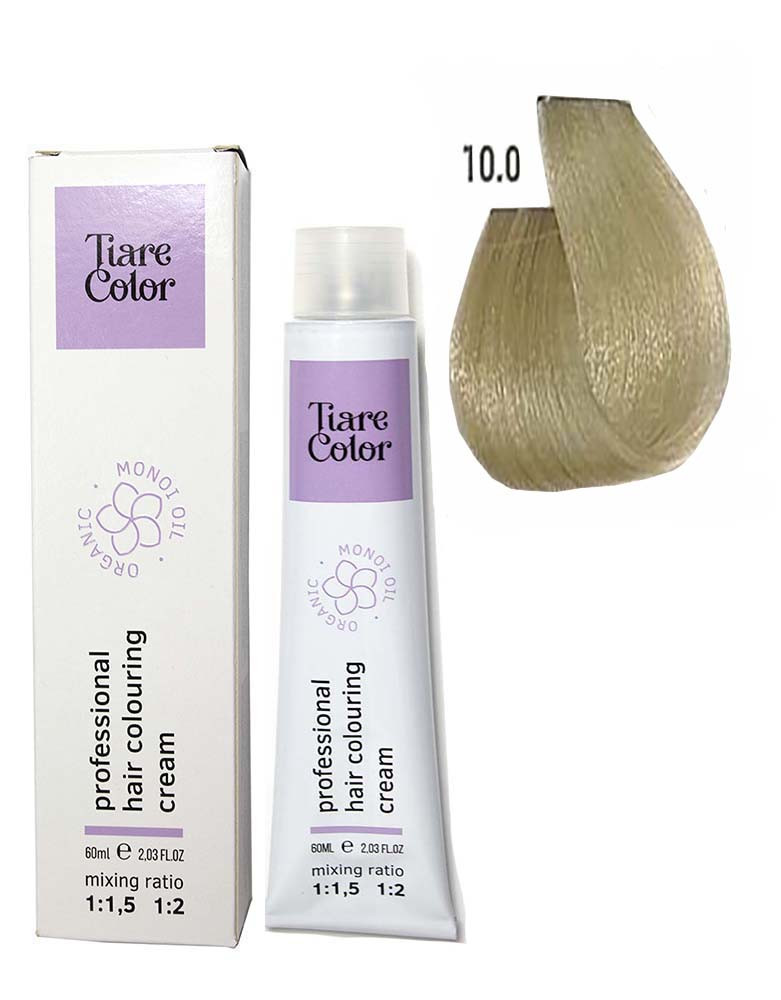 Крем-фарба для волосся Tiare Color №10.0 Platinum blonde 60 мл