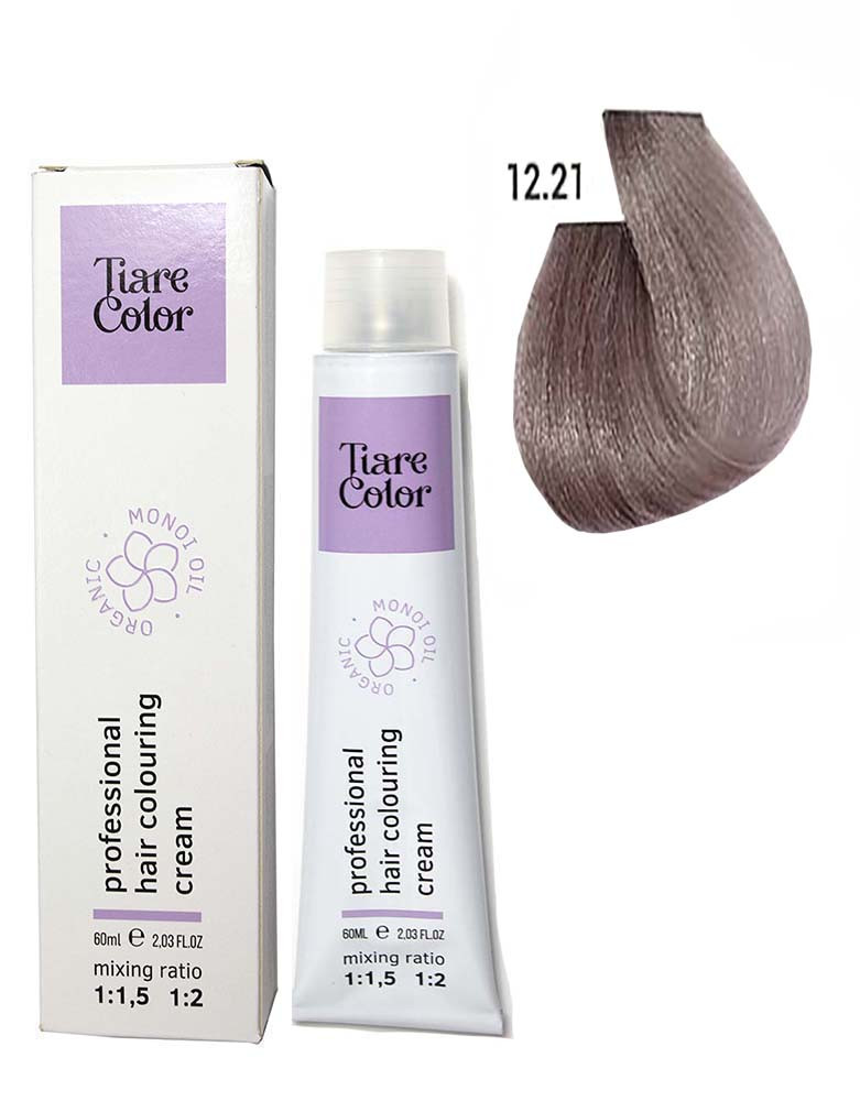 Крем-фарба для волосся Tiare Color №12.21 Special blonde violet ash 60 мл