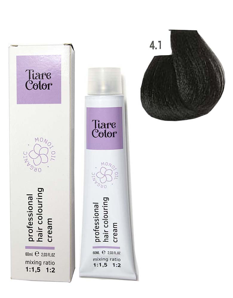 Крем-фарба для волосся Tiare Color №4.1 Ash brown 60 мл, фото 1