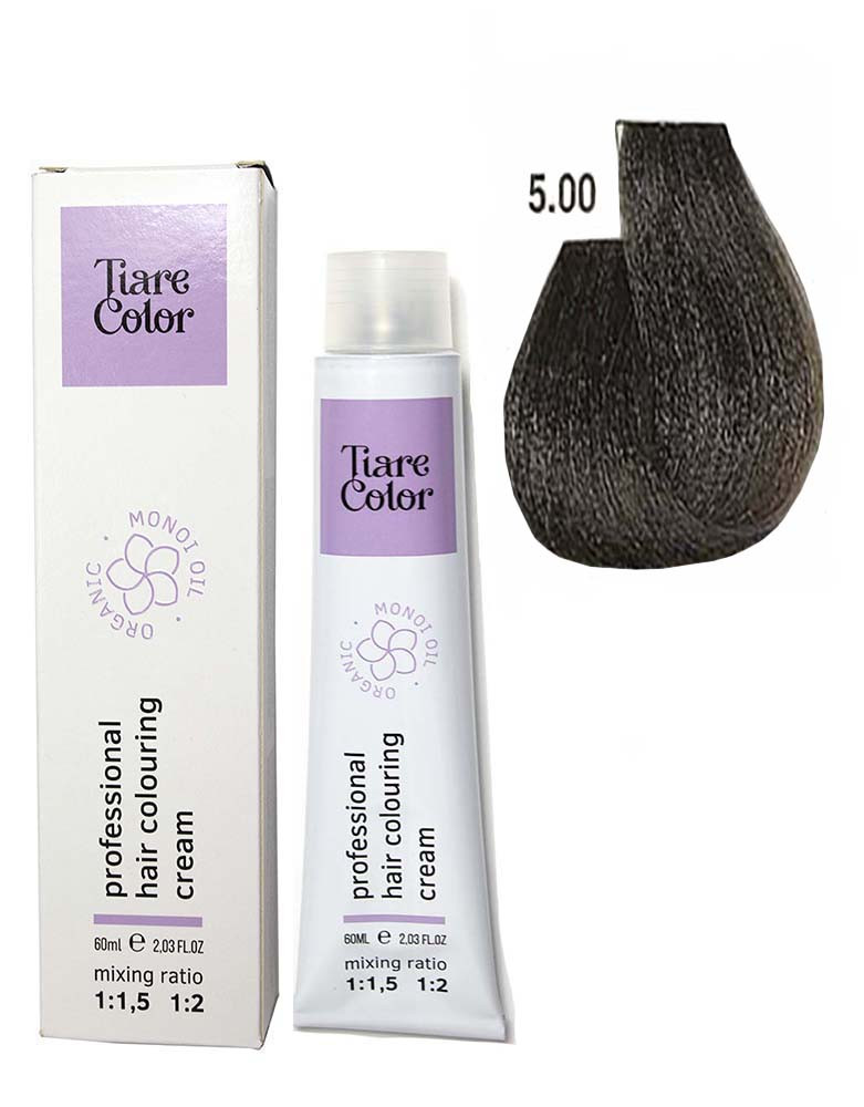 Крем-фарба для волосся Tiare Color №5.00 Light intense brown 60 мл