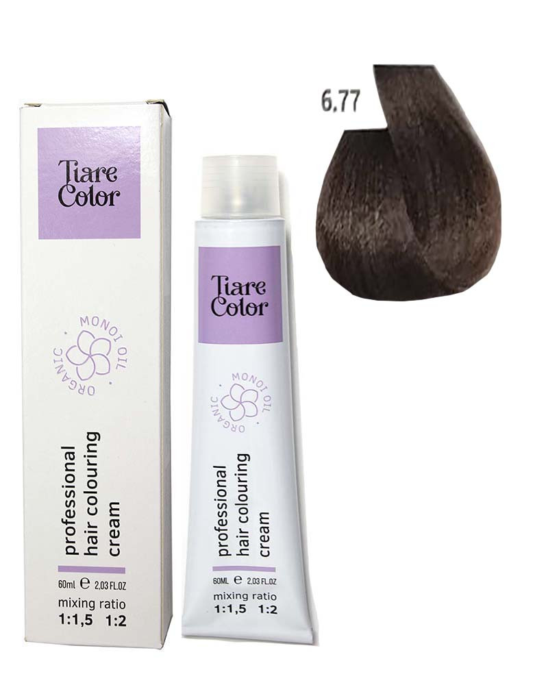 Крем-фарба для волосся Tiare Color №6.77 Dark blonde brown intensive 60 мл