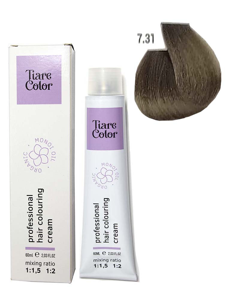 Крем - фарба для волосся 7.31 Tiare color 60 мл, фото 1