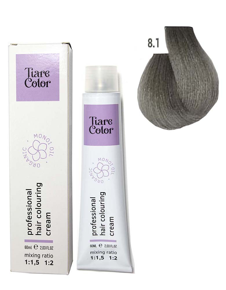 Крем-фарба для волосся Tiare Color №8.1 Light ash blonde 60 мл
