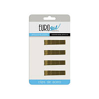 Невидимки для волос Eurostil коричневые 50 мм 24 шт