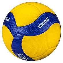 М'яч волейбольний Mikasa V300W Жовто-синій (4907225880997)