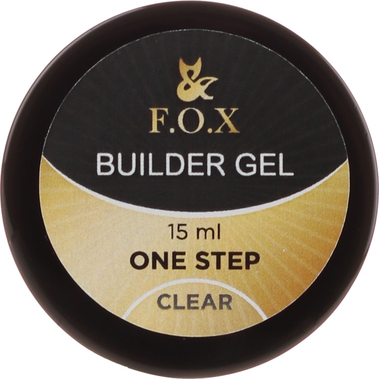 Гель однофазний будівельний FOX One Step Builder Gel Clear 15 мл