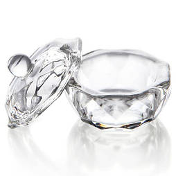 Чаша скляна з кришечкою А243