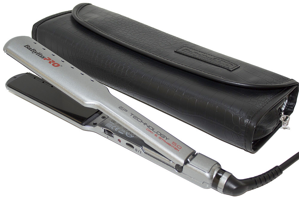 Щипці з терморегулятором і нанотитановими пластинами BaByliss чорні, фото 1