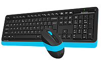 Комплект беспроводной Клавиатура + мышка A4-Tech Fstyler FG1010 USB Black/Blue