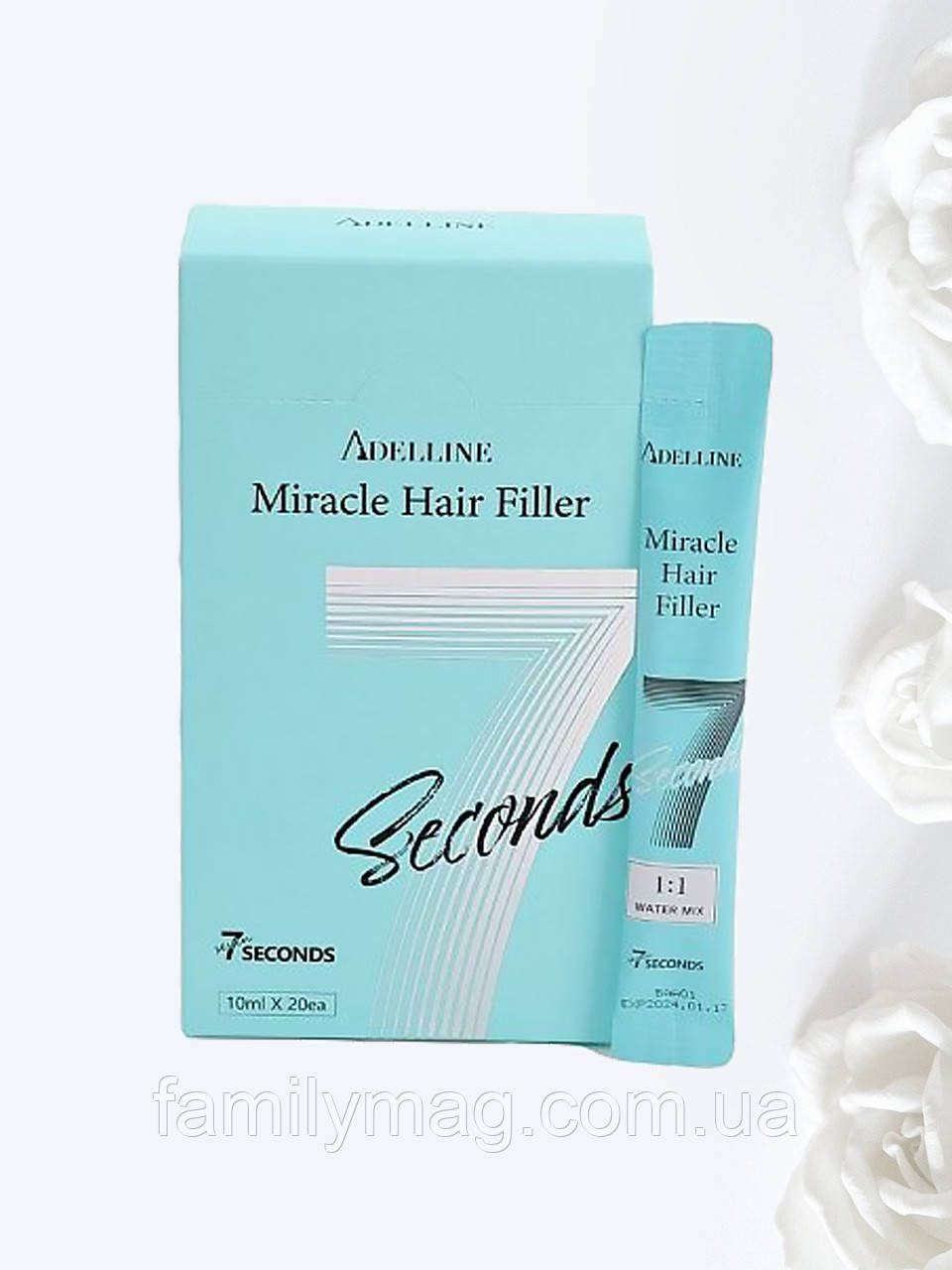 Філер для волосся відновлюючий 7 Seconds Miracle Hair Filler Adelline 20 шт (упаковка)