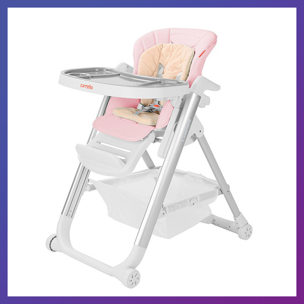 Дитячий стільчик для годування з регульованою спинкою Carrello Concord CRL-7402 Salmon Pink рожевий, фото 1