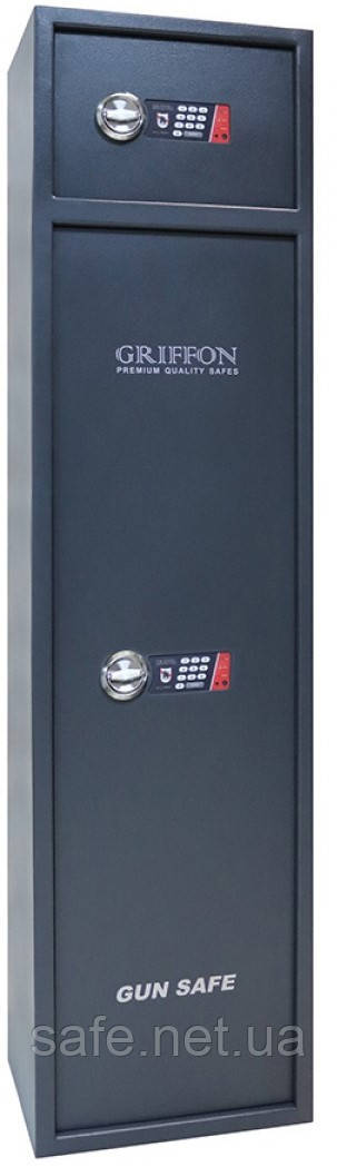Сейф збройовий Griffon G.170.E.E (ВxШxГ:1700x430x320) на 7 ручок, сейф для рушниці, мисливський сейф