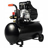Компресор масляного типу 24л Black 8бар масляний компресор для дому та майстерні 24л, фото 4
