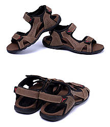 Чоловічі шкіряні босоніжки E-series Active Drive оливковий. Чоловічі шкіряні схили, сланці, босоніжки