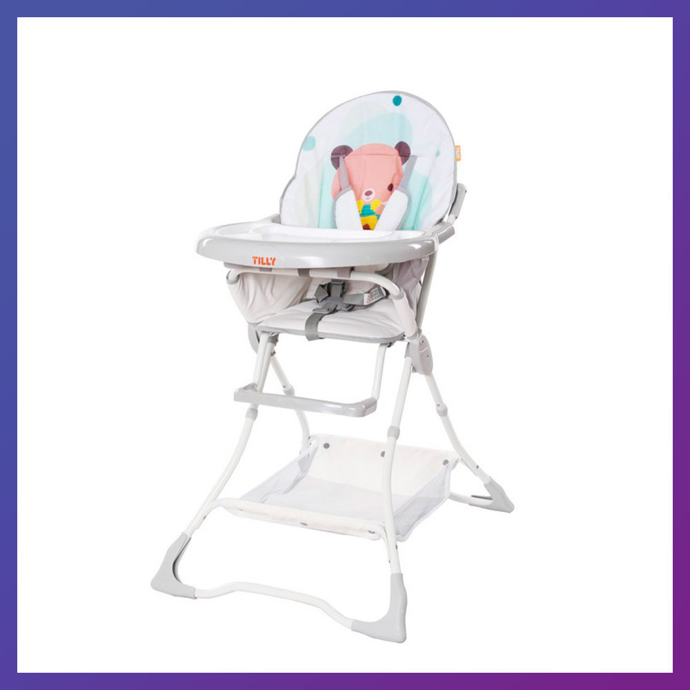Дитячий стільчик для годування Tilly Buddy T-633/2 Azure Bear сірий, фото 1