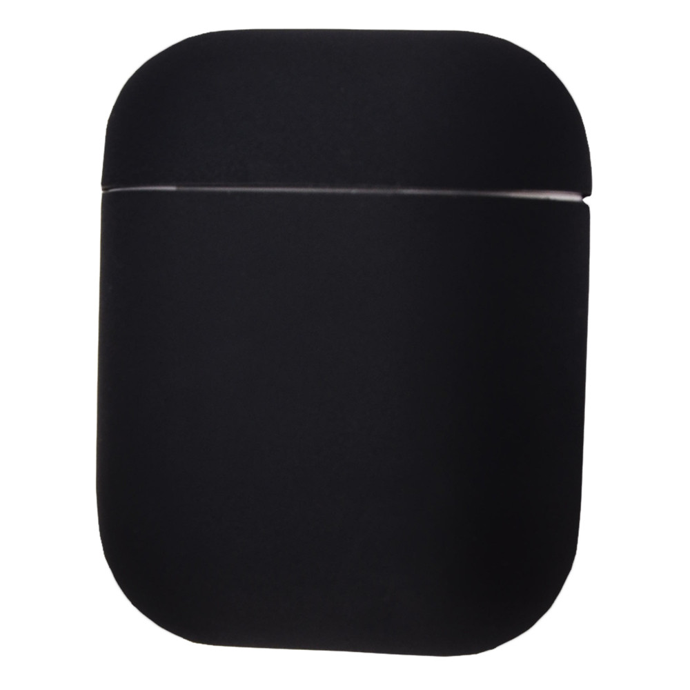 Чохол для навушників AirPods 1/2 (тонкий) чорний, фото 1