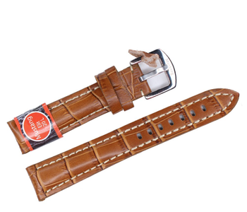 Ремінець для годинника з шкіри Mustang Standart 20 мм, сталева бакля